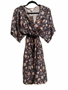 NWT PureJill Floral Dress & Genuine Leather Braided Belt Oversized Set XL,1X,2X